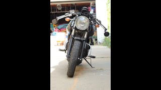 2003 Buell Blast cafe racer Clubman handlebars install [upl. by Aroel]