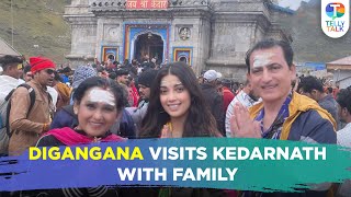 Digangana Suryavanshi visits Kedarnath Dham with her family  TV News [upl. by Wartow]