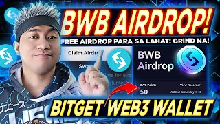 FREE BWB AIRDROP  Bitget Web3 Wallet Collect Points and Earn Crypto Airdrop  FULL GUIDE TAGALOG [upl. by Randi]