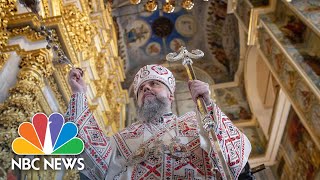 ‘This is ours’ Ukrainians celebrate Orthodox Christmas in reclaimed Kyiv monastery [upl. by Desdee971]