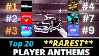 Top 20 RAREST Player Anthems in Rocket League 2024 [upl. by Joli]