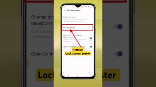 Remove lock screen poster  turnoff lock screen poster  lock screen poster kaise hataye shorts [upl. by Graaf]