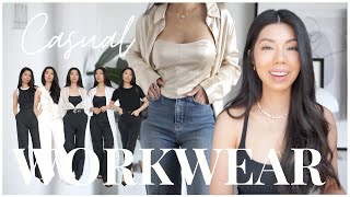 CASUAL WORK OUTFITS  ARITZIA UNIQLO REFORMATION  TRYON [upl. by Ardnod]