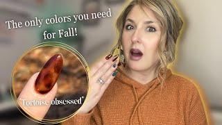 Trendy Fall Nails Create Stunning Tortoise Shell Nails in 4 Easy Steps  Fall Must Haves 😮 [upl. by Sayce]