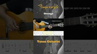 ORANGE  7  Fingerstyle Guitar Tutorial  TAB amp Lyrics [upl. by Yssor36]