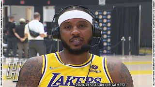 Carmelo Anthony Media Day Full Interview  2021 Lakers Media Day [upl. by Arodnahs]