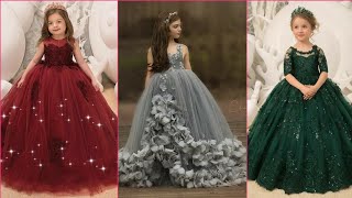 Party wear  kids Gowns  Long Frock Designs  kids Dresses ideas [upl. by Klemens]