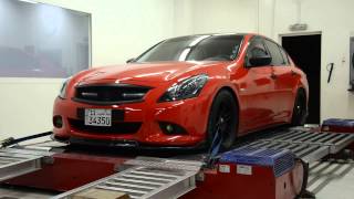 G37 Sedan Dyno Run with GThaus Exhaust [upl. by Noicpecnoc100]