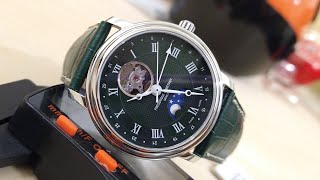 Frederique Constant Classics Heart Beat Moonphase Date Green FC335MCGRW4P26 [upl. by Harper761]