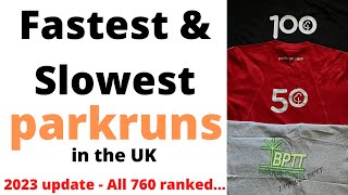 Fastest amp Slowest UK parkruns  2023 update [upl. by Ury277]