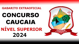 Concurso Caucaia CE 2024  Gabarito Extraoficial  Correção da Prova  Nível Superior [upl. by Sitruc]