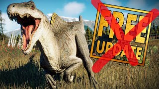 NO BIG FREE UPDATE  Jurassic World Evolution 2 News [upl. by Tigdirb]