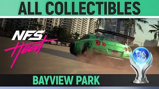 Need for Speed Heat  All Collectibles  Bayview Park 🏆  Locations Guide [upl. by Dnomhcir949]