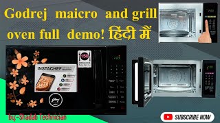 Godrej GME 720 GFE PZ model microwave and grill oven demo in Hindi  by  Shadab technician [upl. by Eibob]