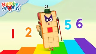 색상과 숫자를 세는 법을 배우세요 🌈 전체 에피소드  Numberblocks 포르투갈어 브라질  세는 법을 배우다  넘버블록스 [upl. by Redleh]