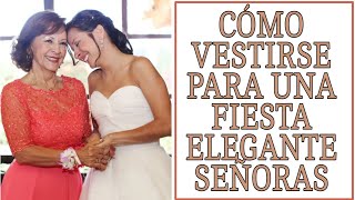 Los mejores Vestidos para fiesta casamiento para señoras mayores de 50 60 70 80 años moda elegancia [upl. by Annoirb217]