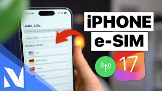 eSIM auf dem iPhone installieren Urlaub in Asien USA etc  mit iOS 17  NilsHendrik Welk [upl. by Esenahs792]