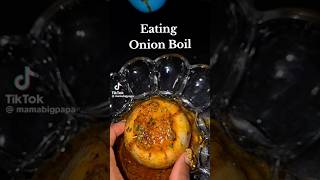 Trying VIRAL TikTok onion boil onionboil seafoodboil tiktokviral viralvideo foodshorts shorts [upl. by Aratal]