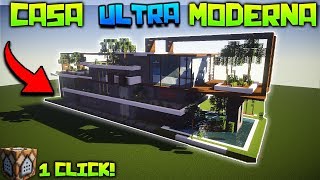 CASA ULTRA MODERNA con UN SOLO COMANDO  TUTORIAL  Minecraft Casas tutorial [upl. by Onez]