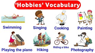 Vocabulary  Hobbies Vocabulary with sentences  Listen and Practice  Daily Use English Words [upl. by Sel]