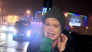 Weather Reporter Gets Hit By Stop Sign [upl. by Essila]