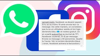 Facebook et WhatsApp vont devenir payant La vraie version [upl. by Airdnaz54]