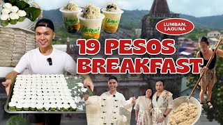 19 PESOS BREAKFAST ₱30K BARONG TAGALOG BEST HALOHALO amp ESPASOL ATBP IN LUMBAN LAGUNA  Chef RV [upl. by Nirual]