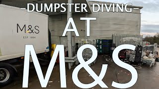 I GO DUMPSTER DIVING AT MampS FOOD HALL FOR QUALITY FINDS [upl. by Dauf]