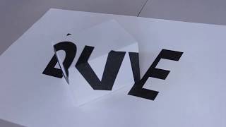 LOVE  anamorphic projection onto a box [upl. by Dasteel]