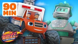 Blazes BEST Rescues 🚗 w AJ  90 Minute Compilation  Blaze and the Monster Machines [upl. by Merton]