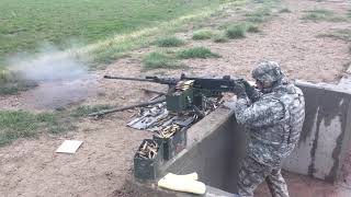 US Army training on 50 Caliber Browning M2A1 Machine Gun FullAuto 100 rounds [upl. by Ardie283]