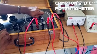 Crompton dc potentiometer demonstration in electrical measurements lab [upl. by Chansoo139]