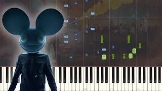 deadmau5  monophobia Piano Version Synthesia Piano Tutorial [upl. by Watkin]