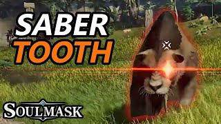 Sabertoothed Predator Solo Blind Fight  Soulmask Gameplay [upl. by Siuqram]