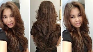 How to cut your own hair at home in long layers  Easy Long Layers Haircut [upl. by Joshia]