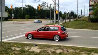 Civic Hatchback With LOUD Exhaust Revving And Flooring It [upl. by Auj]