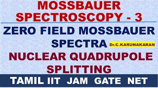 TAMIL MOSSBAUER SPECTROSCOPY PART 3 ZERO FIELD MOSSBAUER SPECTRA NUCLEAR QUADRUPOLE MOMENT [upl. by Tsuda]