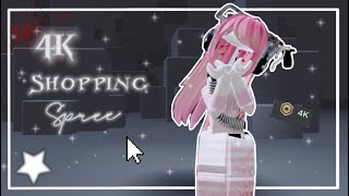 4k roblox shopping spree 🦴💤  cwute [upl. by Fanchan690]