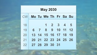 May 2030 Calendar [upl. by Candy94]