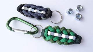 Make a Simple Paracord Hex Nut Keychain  Sanctified Knot  CBYS Paracord Tutorial [upl. by Ettevad421]