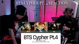 BTS CYPHER PT 4 REACTION [upl. by Harimas]