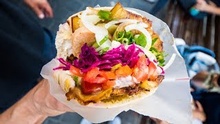 Tel Aviv Food Tour  BEST Sabich Hummus and Lamb Pita  Middle Eastern Israeli Food [upl. by Norita248]