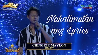 Chingkie Maylon Tawag ng Tanghalan Face Off  Nalimutan ang Lyrics [upl. by Ellerad]