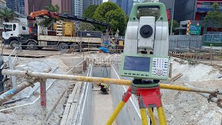 How to transfer height by Leica total station Main TBM points to other places Reference point level [upl. by Ardene]