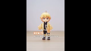 Nendoroid Doll Obitsu 11 Tutorial How to put on Demon Slayer Uniform [upl. by Echo]