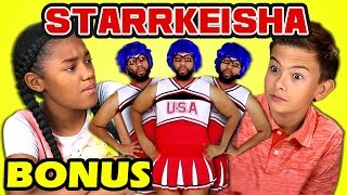 Kids React to Starrkeisha Cheer Squad Petty Dance Challenge Bonus 153 [upl. by Hopper]