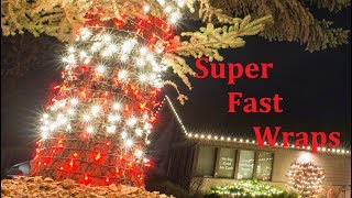 Christmas Lighting Quick Tree wrapping method  DIY [upl. by Kirwin797]