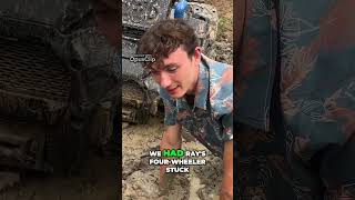 Polaris Sportsman Buried In Mud And Breaks Winch [upl. by Netsoj]