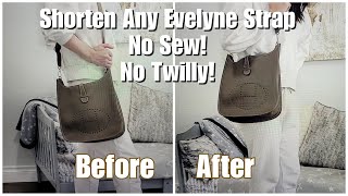 How to shorten Hermes Evelyne Strap TPM PM GM TGM Gen I  II  III [upl. by Enomahs38]