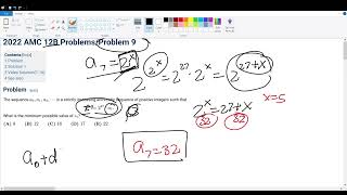 2022 AMC 12B Problem 9 [upl. by Erdried121]